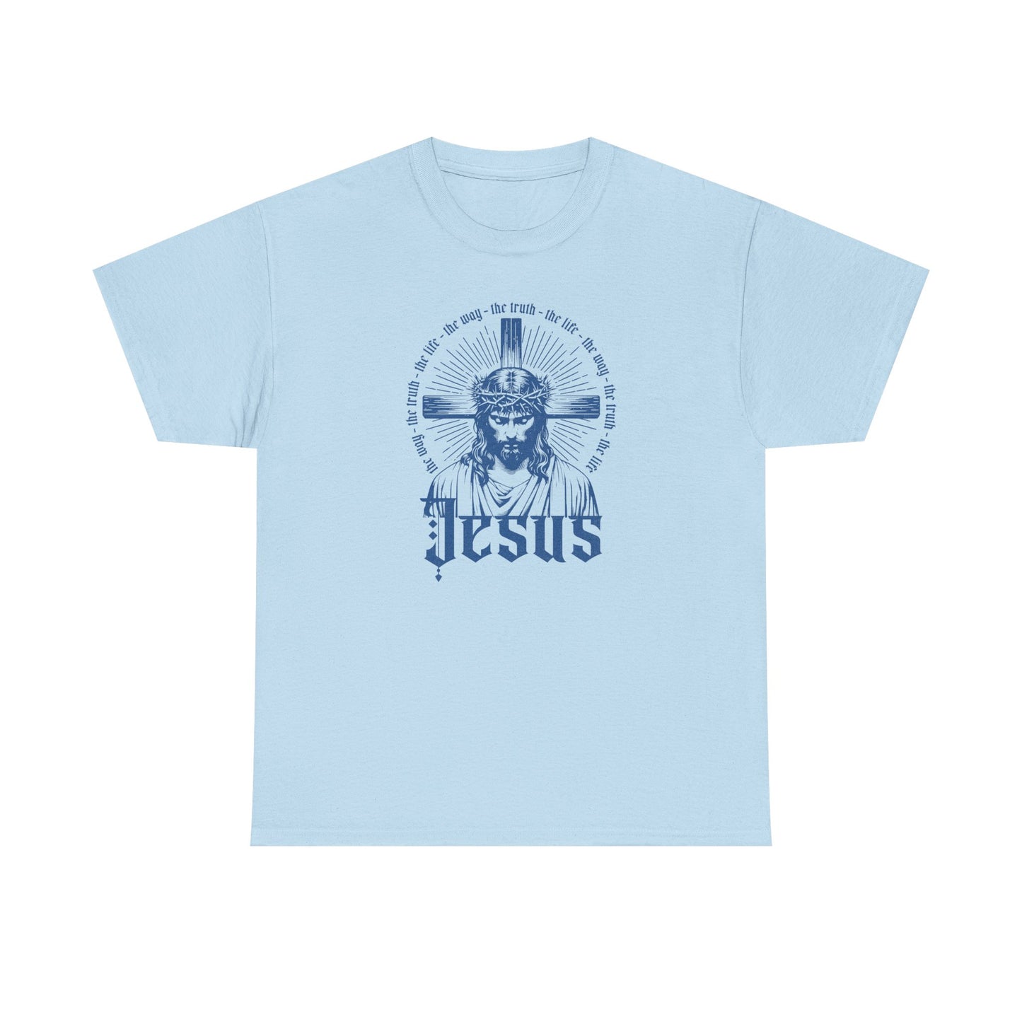 Faith-Inspired Unisex Heavy Cotton Tee - 'Jesus' Graphic Design