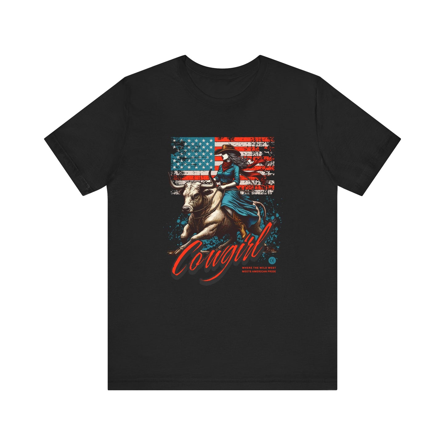 Cowgirl Spirit Unisex Jersey Tee - Vintage Americana Design