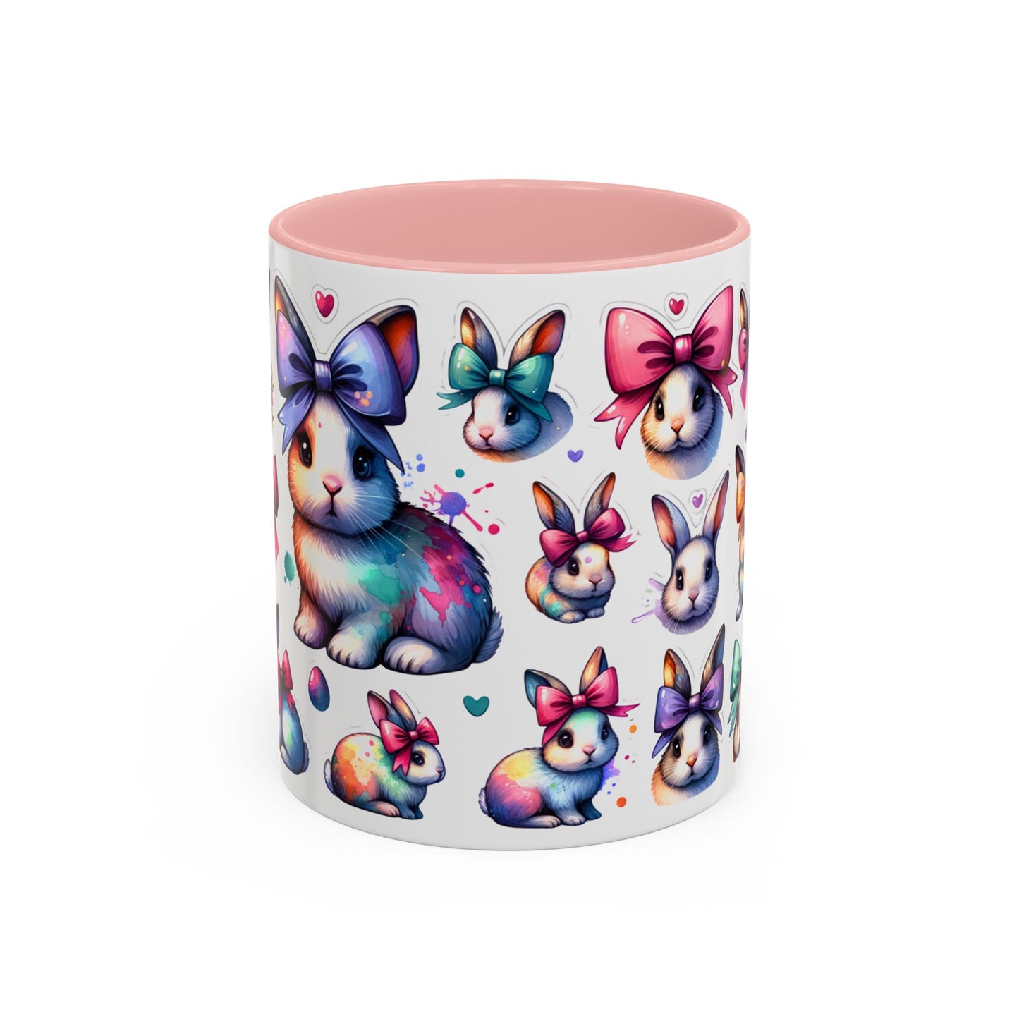 Colorful Bunny-Themed Accent Coffee Mug - Perfect for Spring Gifting!