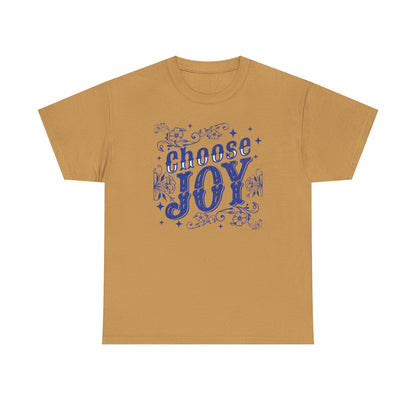 Choose Joy Men  Heavy Cotton Tee - Positive Vibes T-Shirt for Everyday Wear