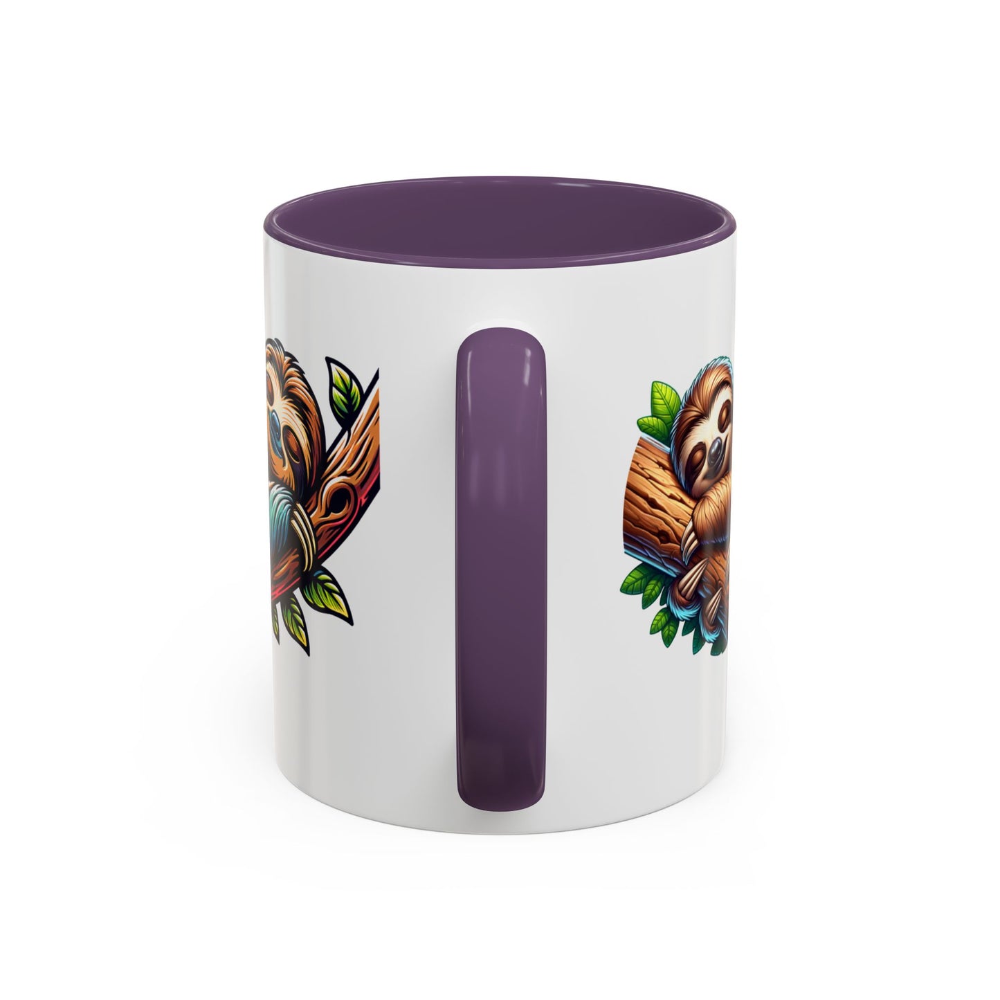 Sloth-Themed Accent Coffee Mug - Fun and Cute Design for Animal Lovers!