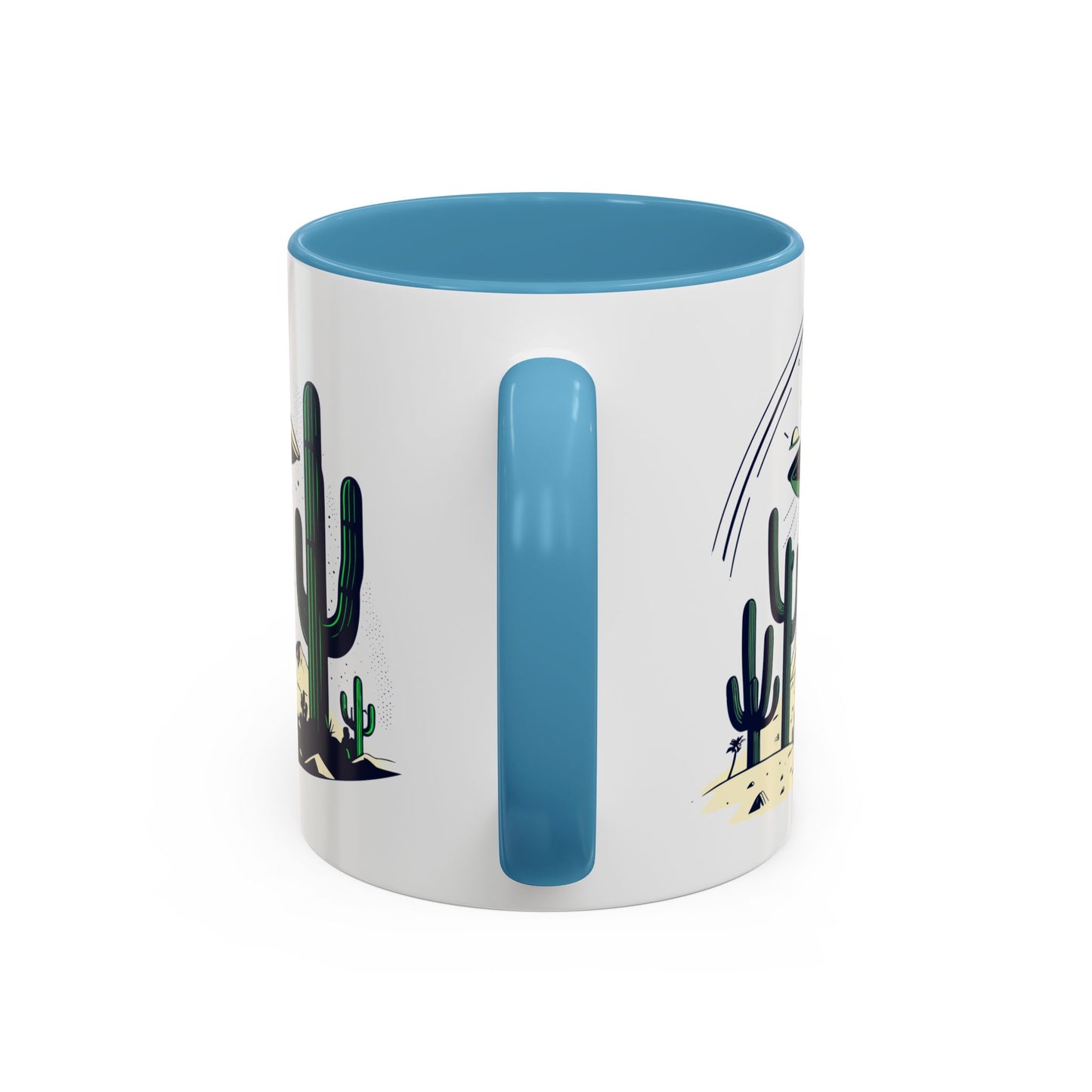 Retro UFO Accent Coffee Mug - Perfect for Sci-Fi Lovers and Gift Giving