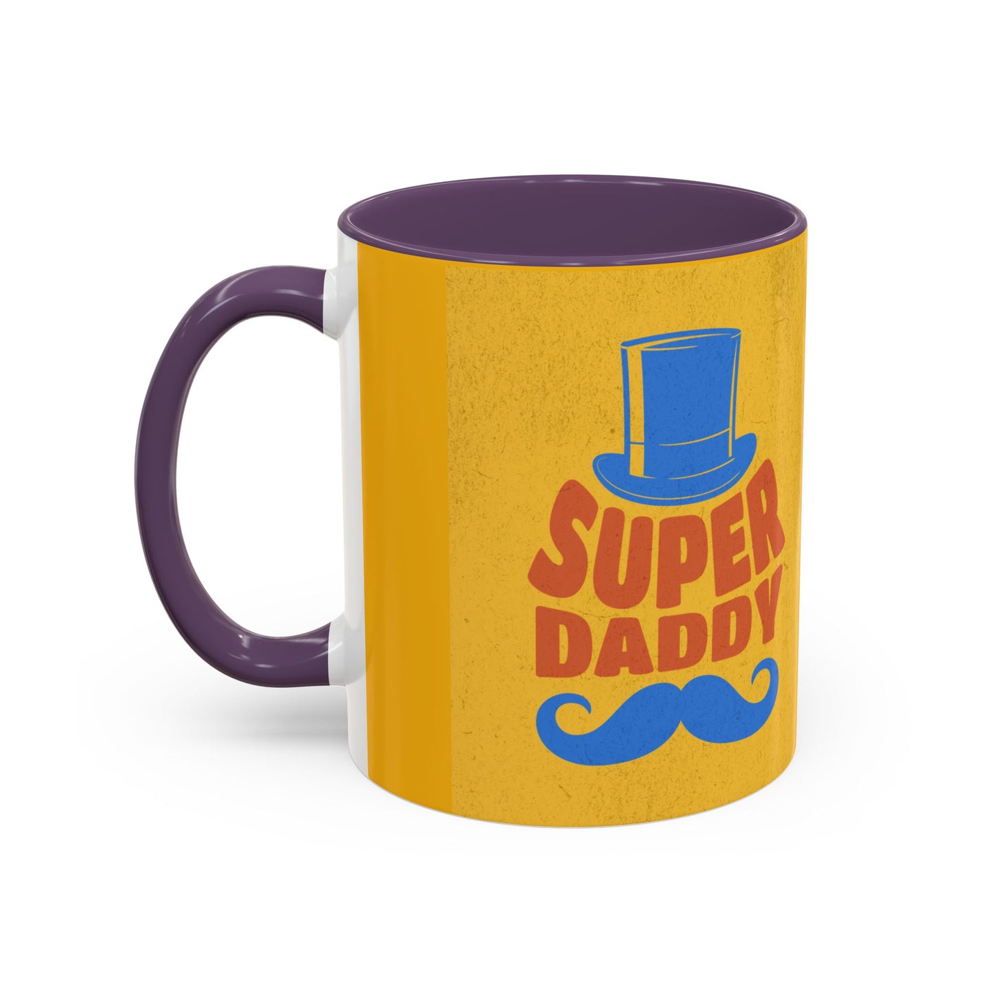 Super Daddy Accent Coffee Mug - Fun Gift for Father's Day