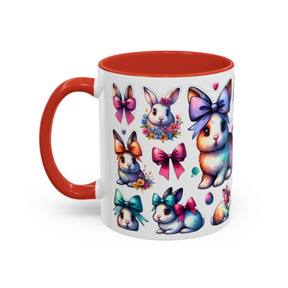 Colorful Bunny-Themed Accent Coffee Mug - Perfect for Spring Gifting!