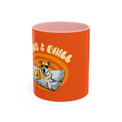 Chill Vibes Coffee Mug - Retro Dog Design