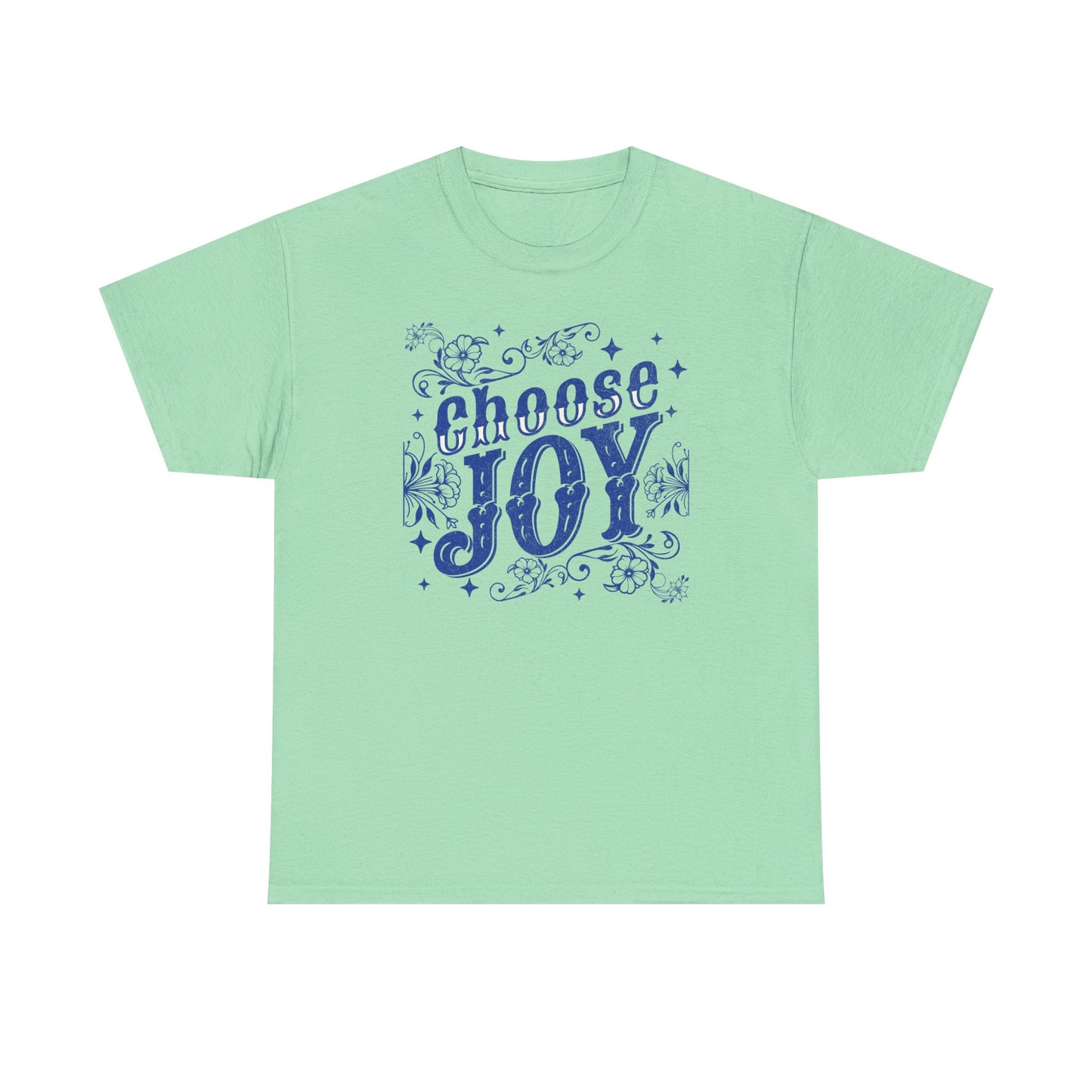 Choose Joy Men  Heavy Cotton Tee - Positive Vibes T-Shirt for Everyday Wear