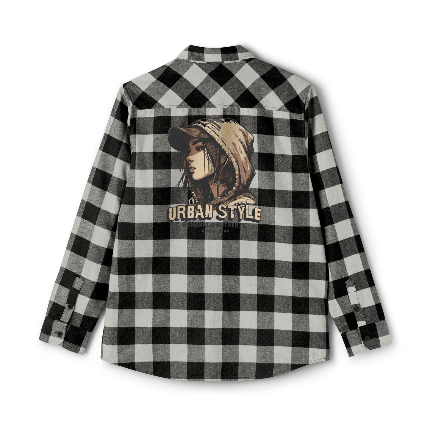 Urban Style Unisex Flannel Shirt - Love Design - Casual Fashion for All Occasions