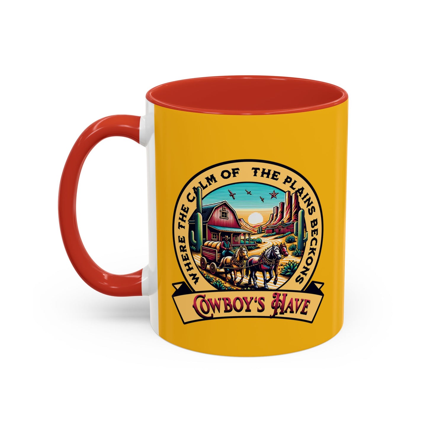 Western-Themed Accent Coffee Mug - Cowboy's Haven Design