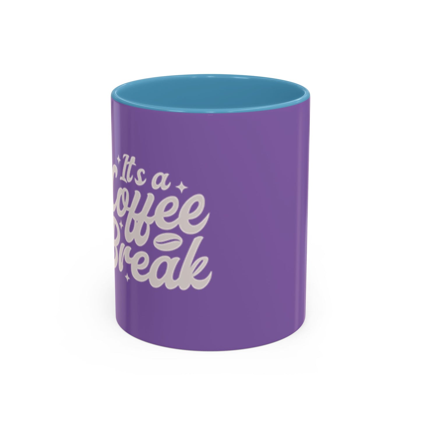 It's a Coffee Break Accent Mug - 11oz & 15oz Purple Coffee Cup for Daily Motivation