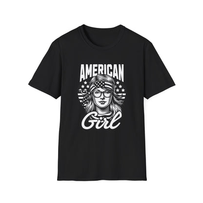 American Girl Graphic Unisex Softstyle T-Shirt - Perfect for Summer Celebrations