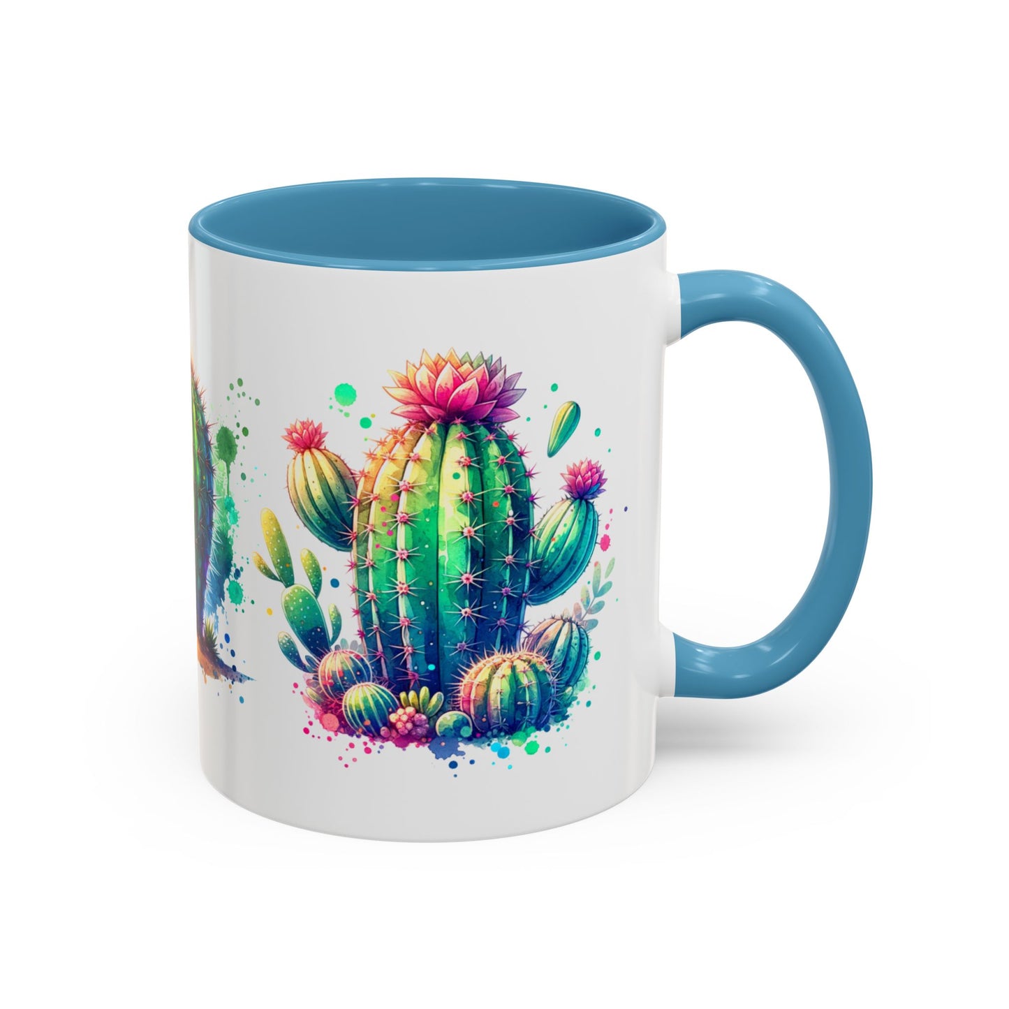 Colorful Cactus Accent Coffee Mug - Perfect Gift for Plant Lovers