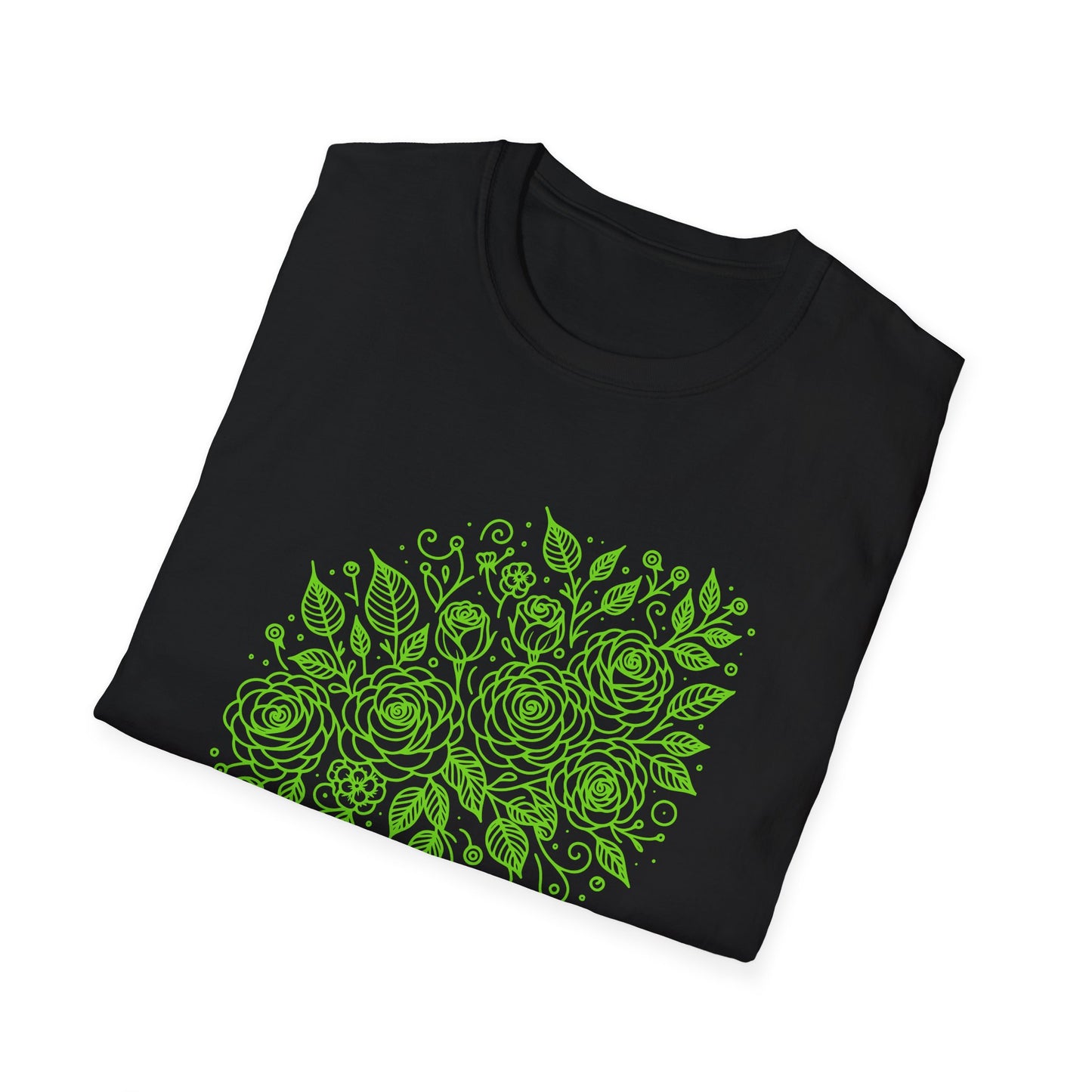 rose Floral Unisex Softstyle T-Shirt - Perfect for Nature Lovers