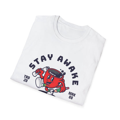 Stay Awake Artist Unisex Softstyle T-Shirt | Fun Graphic Tee for Creatives