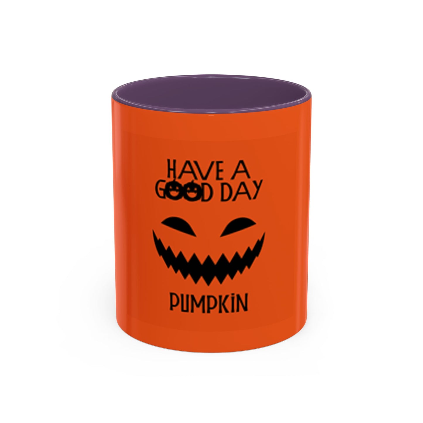 Halloween Pumpkin Accent Coffee Mug - "Have a Good Day"