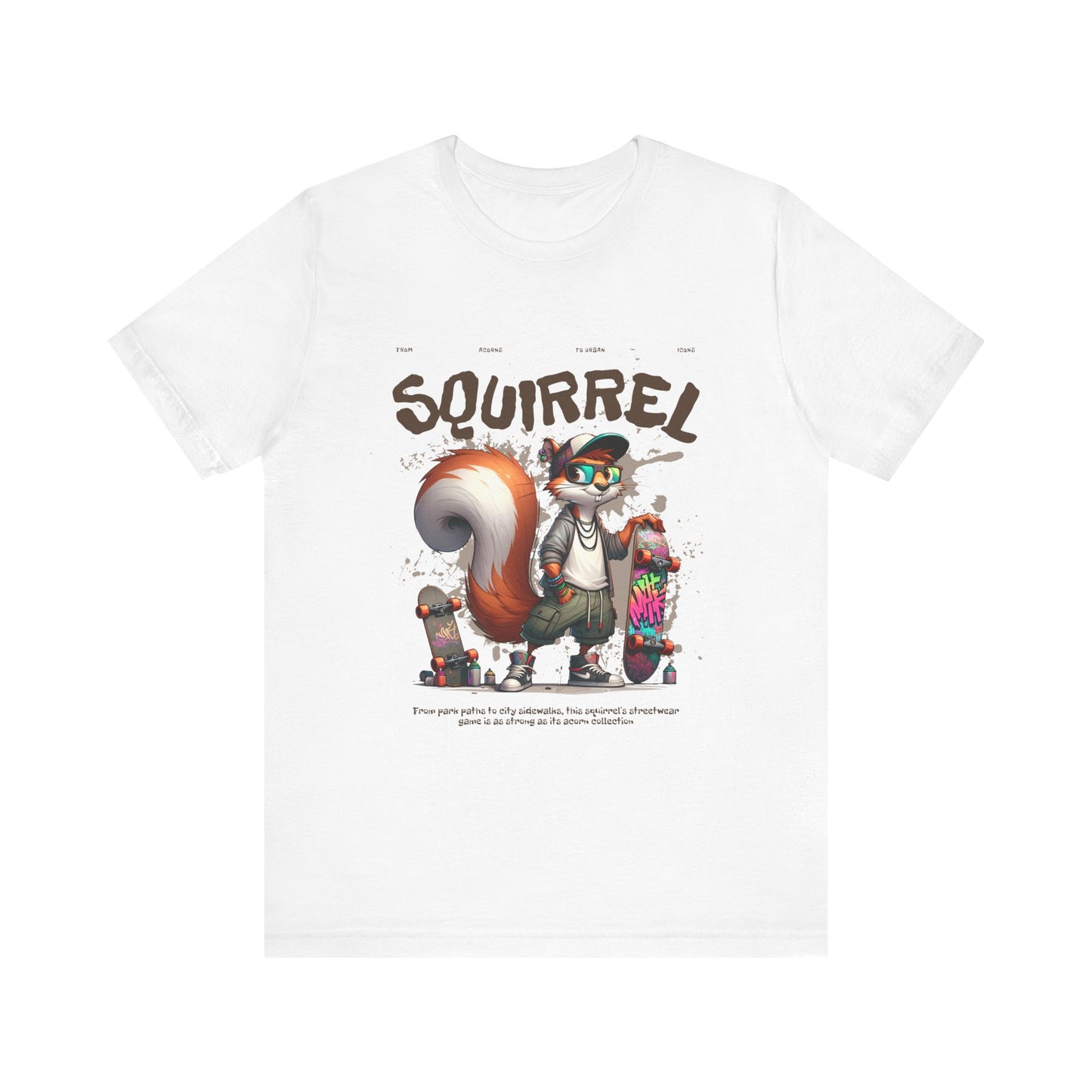 Cool Squirrel Graphic Tee for Skateboard Enthusiasts