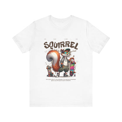 Cool Squirrel Graphic Tee for Skateboard Enthusiasts