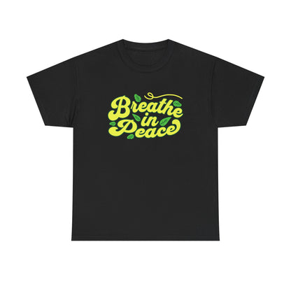 Breathe in Peace Men Heavy Cotton T-Shirt  - Comfortable Relaxation Shirt