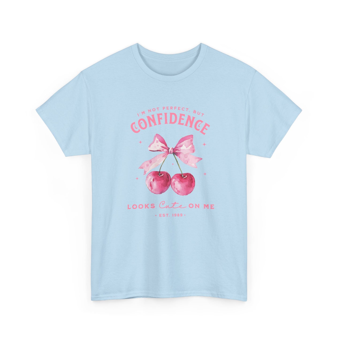 Women Cute Confidence Cherry Unisex Heavy Cotton T-Shirt