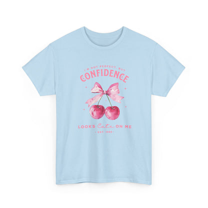 Women Cute Confidence Cherry Unisex Heavy Cotton T-Shirt