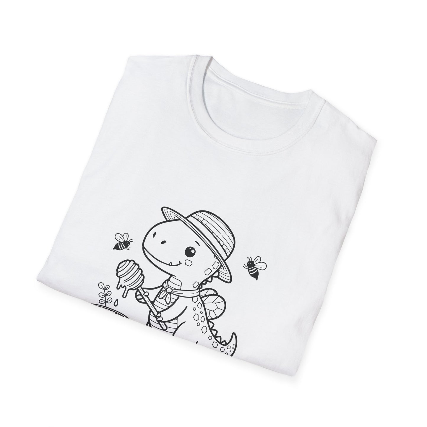 Cute Dinosaur Gardening Unisex Softstyle T-Shirt