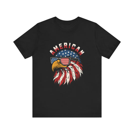 Patriotic Eagle Graphic Tee - American Spirit Unisex Jersey Short Sleeve Shirt