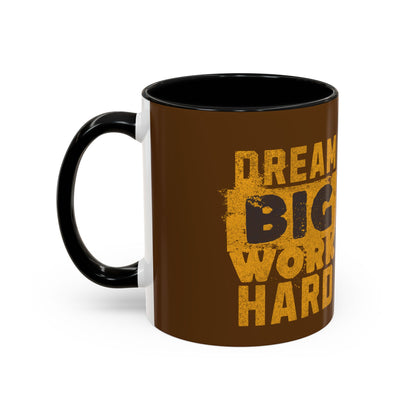 Motivational Coffee Mug - "Dream Big, Work Hard" - Perfect for Daily Inspiration