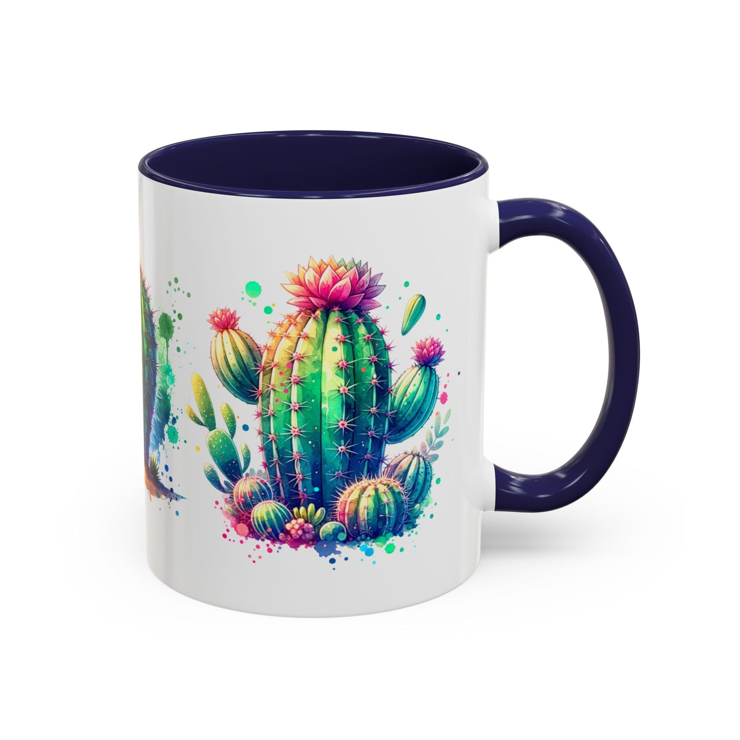 Colorful Cactus Accent Coffee Mug - Perfect Gift for Plant Lovers