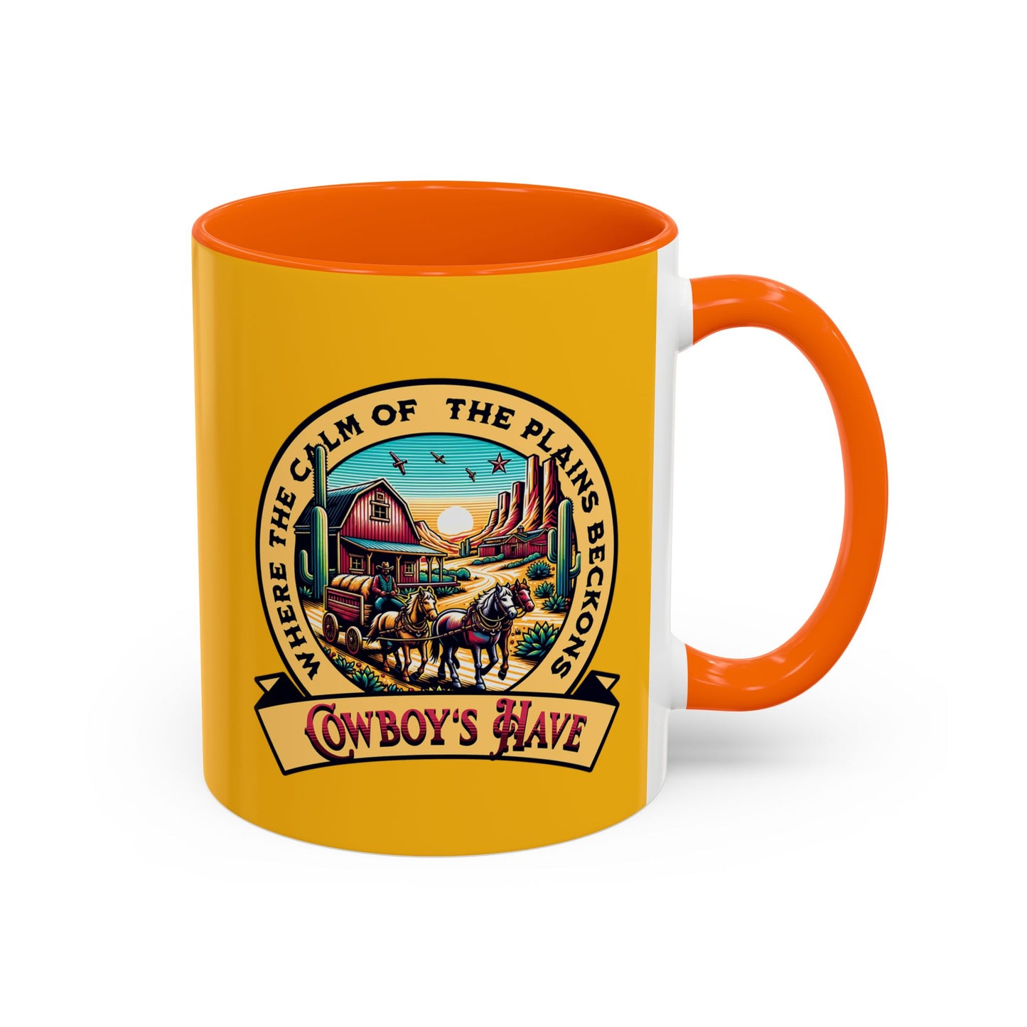 Western-Themed Accent Coffee Mug - Cowboy's Haven Design