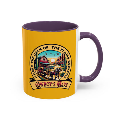 Western-Themed Accent Coffee Mug - Cowboy's Haven Design