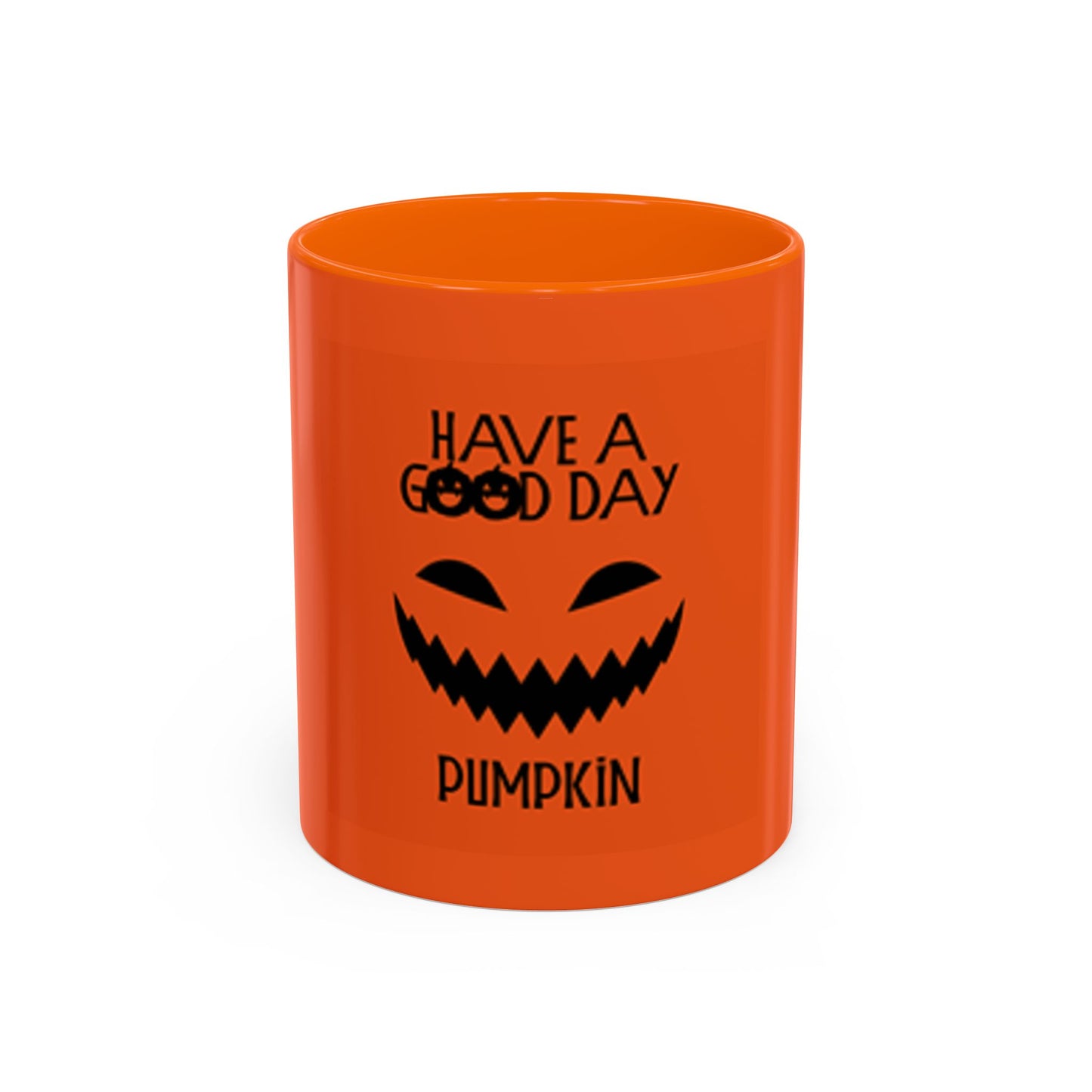 Halloween Pumpkin Accent Coffee Mug - "Have a Good Day"