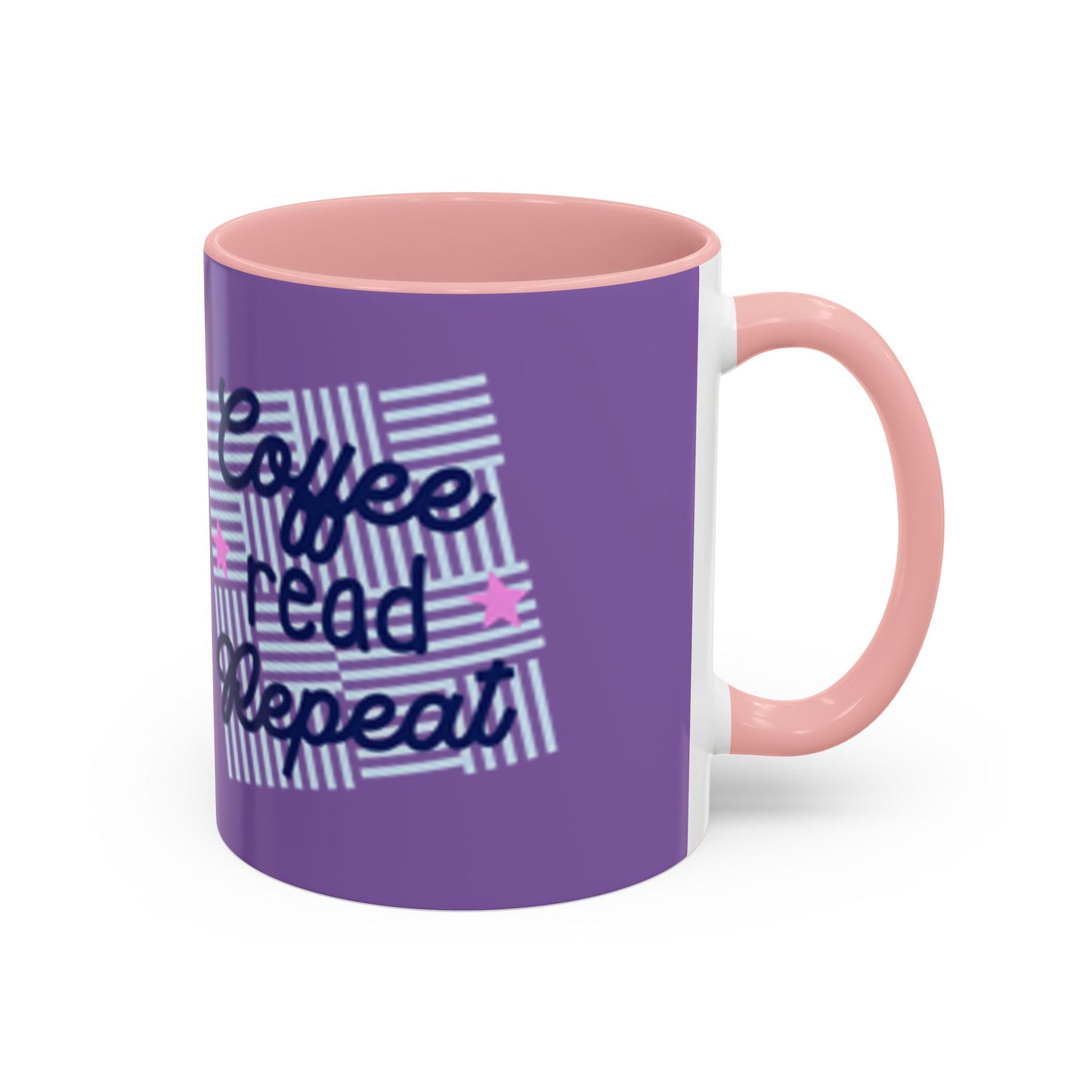 Coffee Read Repeat Accent Mug - Perfect Gift for Book Lovers