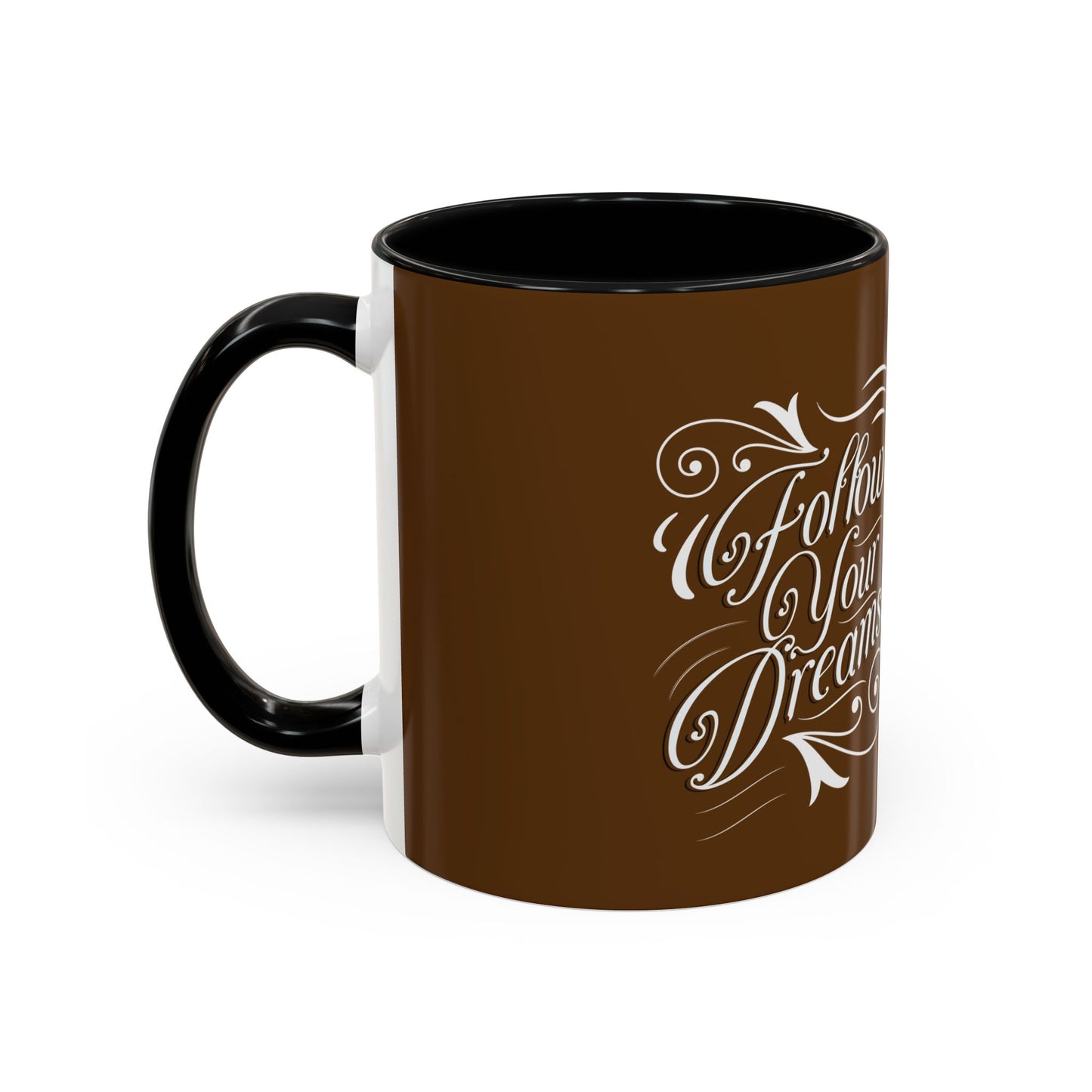 Inspirational Follow Your Dreams Coffee Mug - Motivational Accent Mug for Dreamers and Coffee Lovers