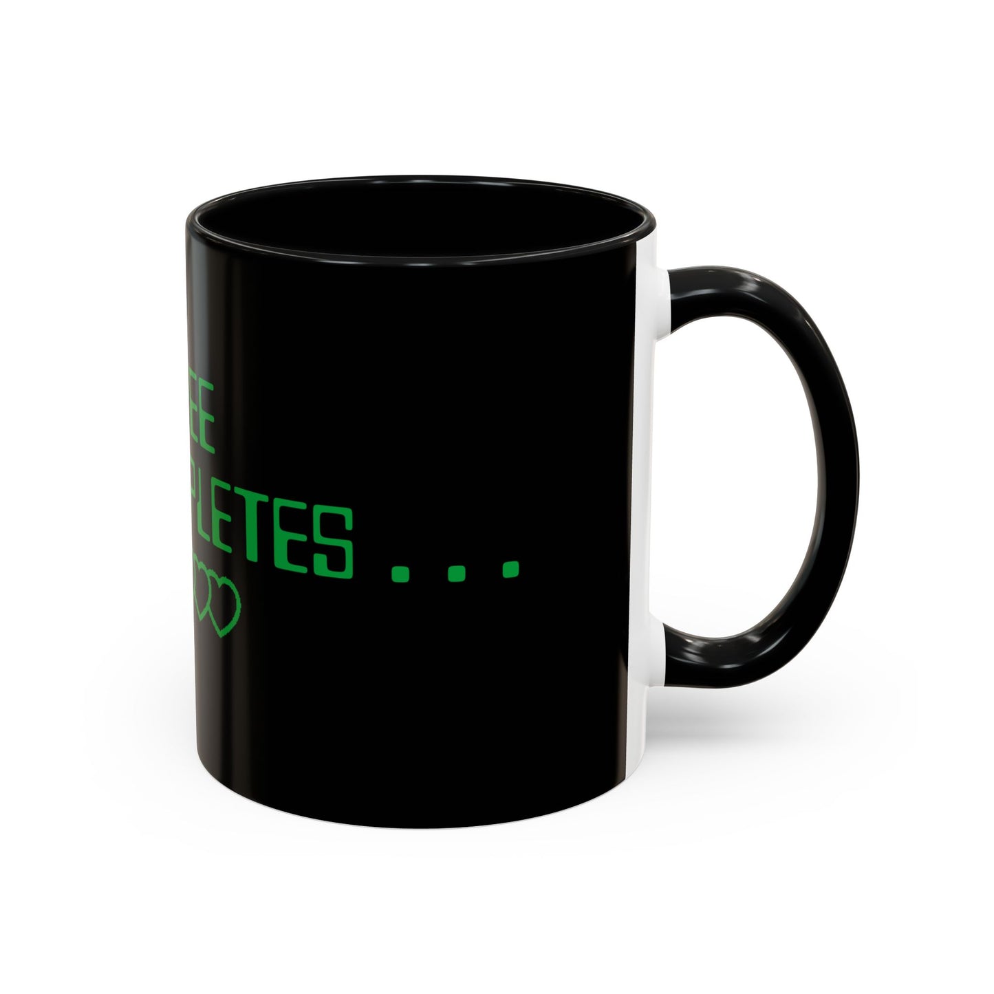 Coffee Completes Me Mug - Black Accent Coffee Cup for Coffee Lovers