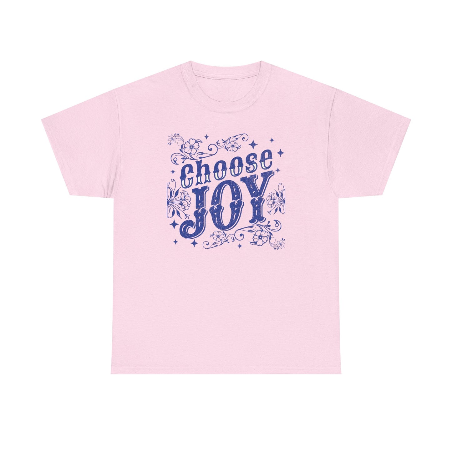 Choose Joy Men  Heavy Cotton Tee - Positive Vibes T-Shirt for Everyday Wear