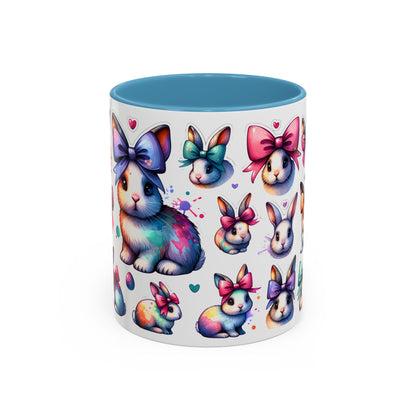 Colorful Bunny-Themed Accent Coffee Mug - Perfect for Spring Gifting!