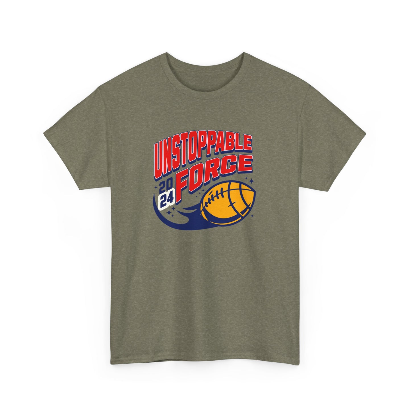 Unstoppable Force Basketball Tee - Men  Heavy Cotton Shirt for Sports Lovers