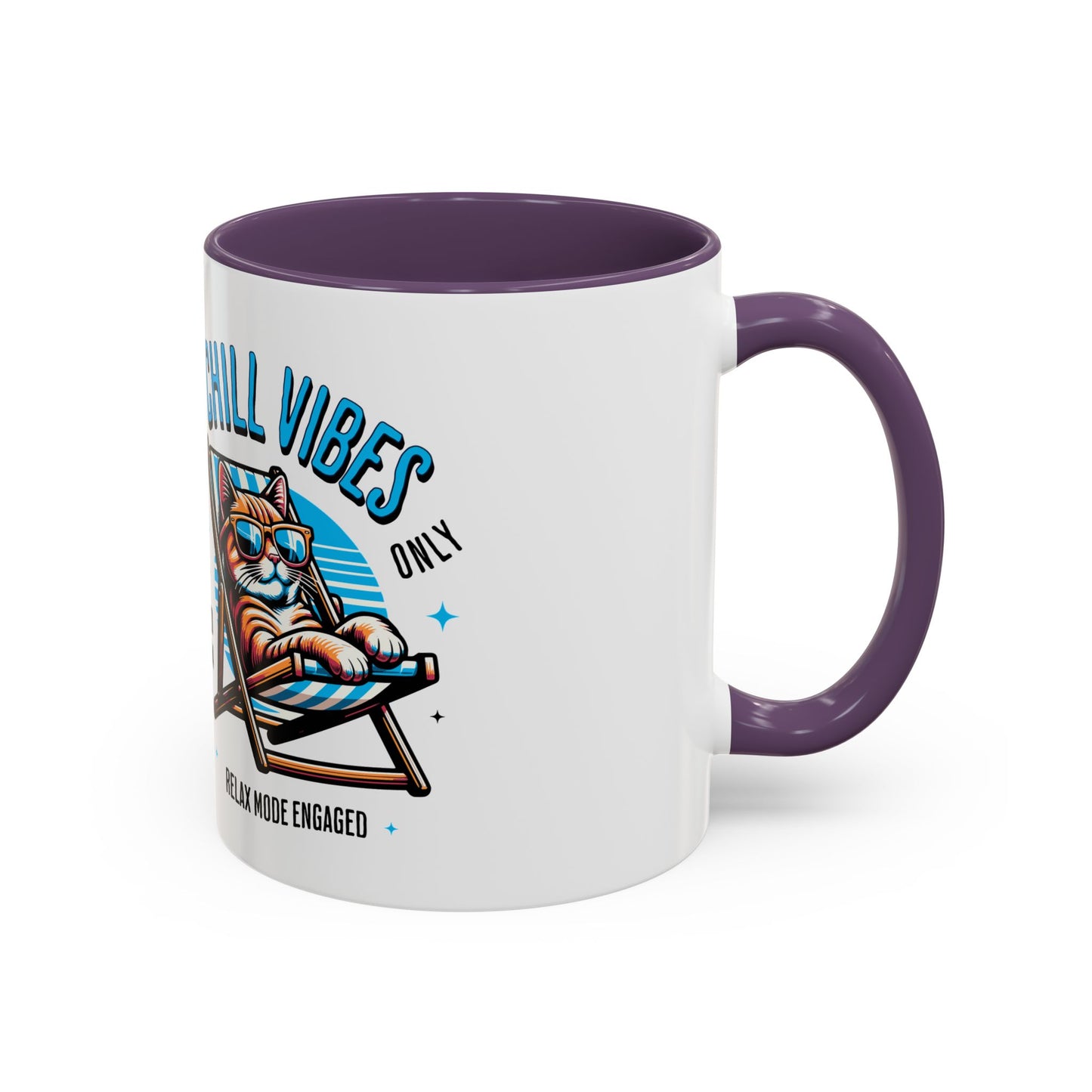 Chill Vibes Only Cat Coffee Mug - Relax Mode Engaged