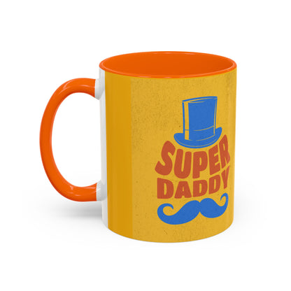 Super Daddy Accent Coffee Mug - Fun Gift for Father's Day