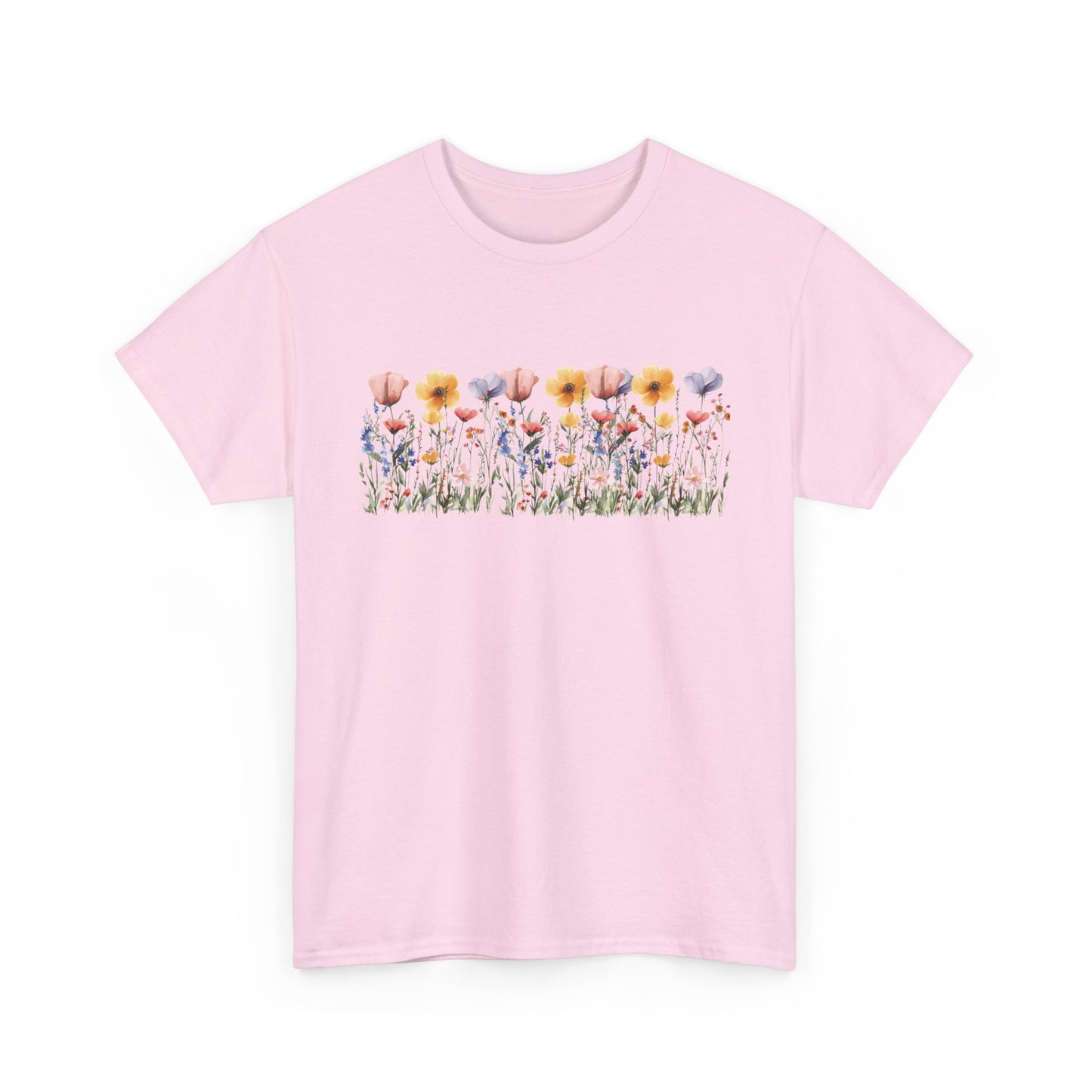 Floral Garden Women Heavy Cotton Tee - Comfortable, Stylish Nature-Inspired T-Shirt