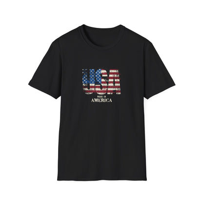 USA Flag Unisex Softstyle T-Shirt - Celebrate America in Comfort