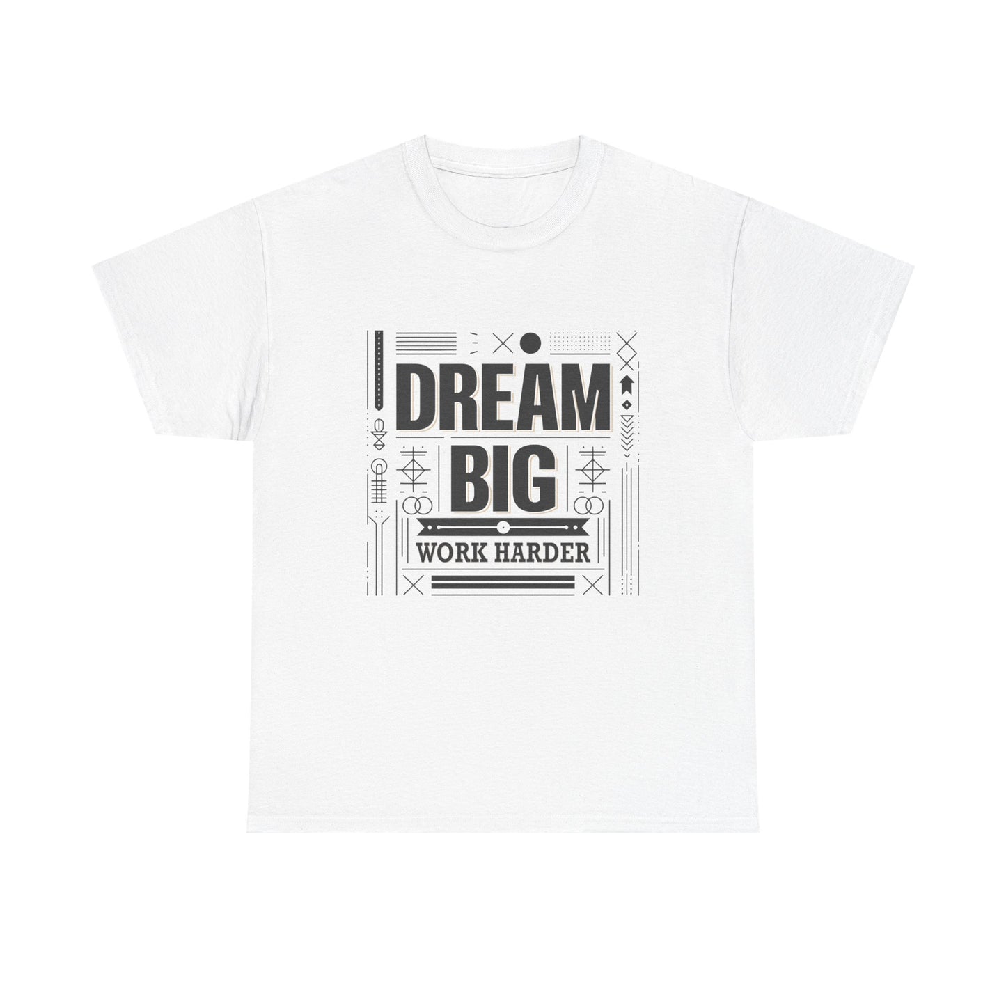 Dream Big Work Harder Unisex Heavy Cotton Tee - Inspirational Motivational Shirt