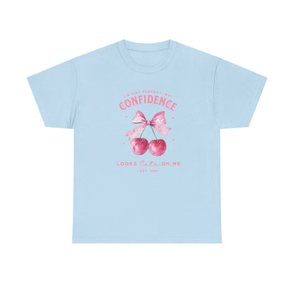 Women Cute Confidence Cherry Unisex Heavy Cotton T-Shirt