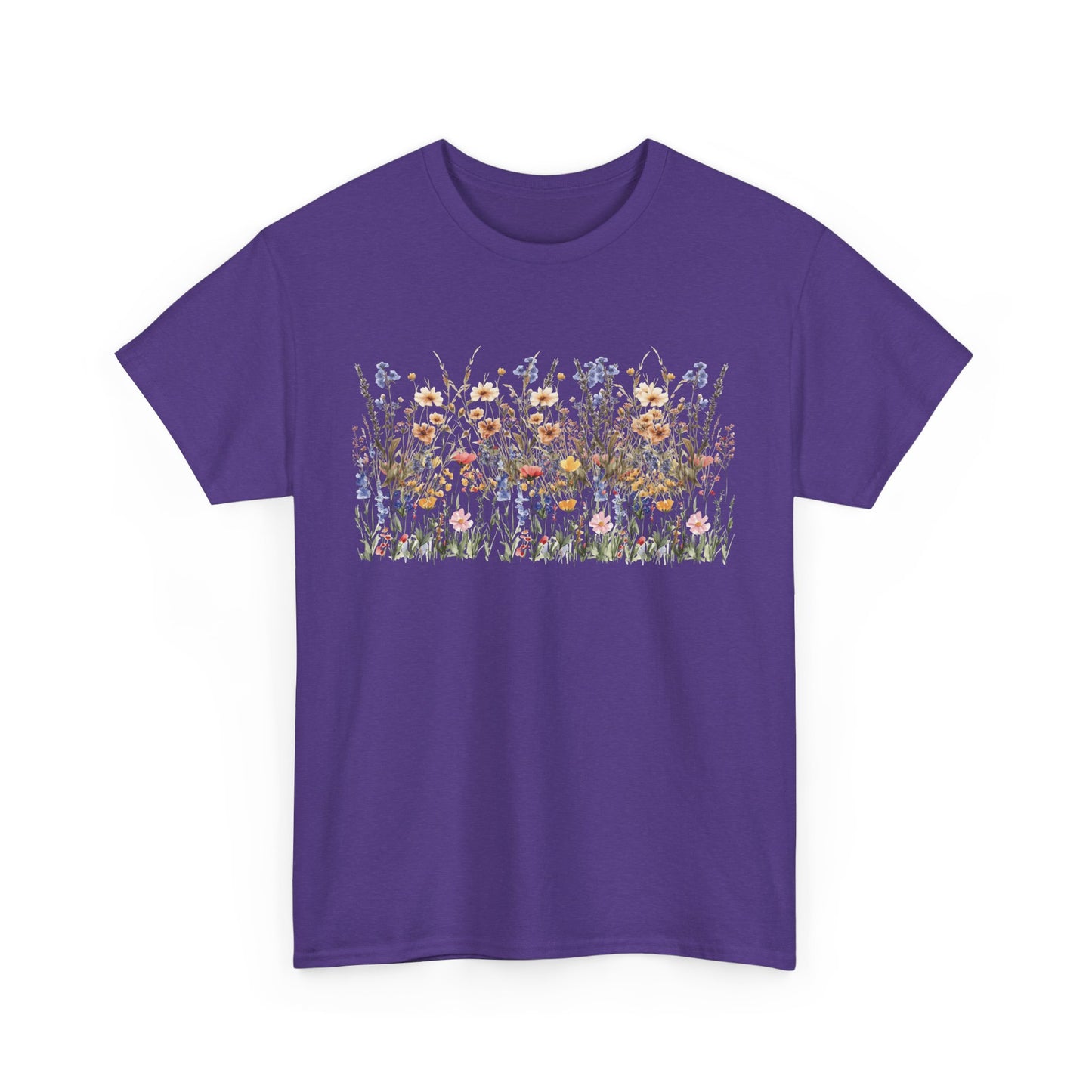 Botanical Bloom Unisex Women's  Cotton Tee - Nature-Inspired Floral Design