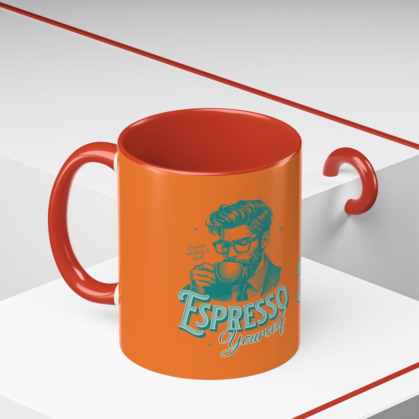 Retro Espresso Yourself Coffee Mug - Vibrant 11oz & 15oz