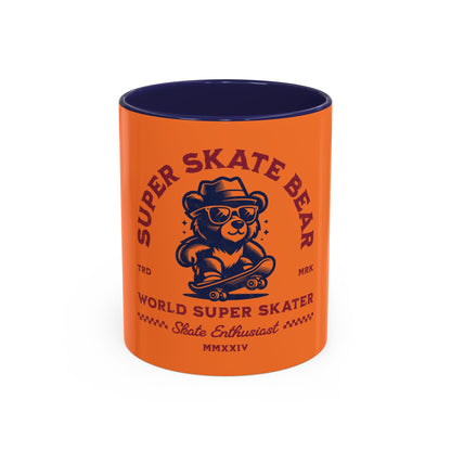 Super Skate Bear Coffee Mug - Fun Gift for Skateboard Enthusiasts