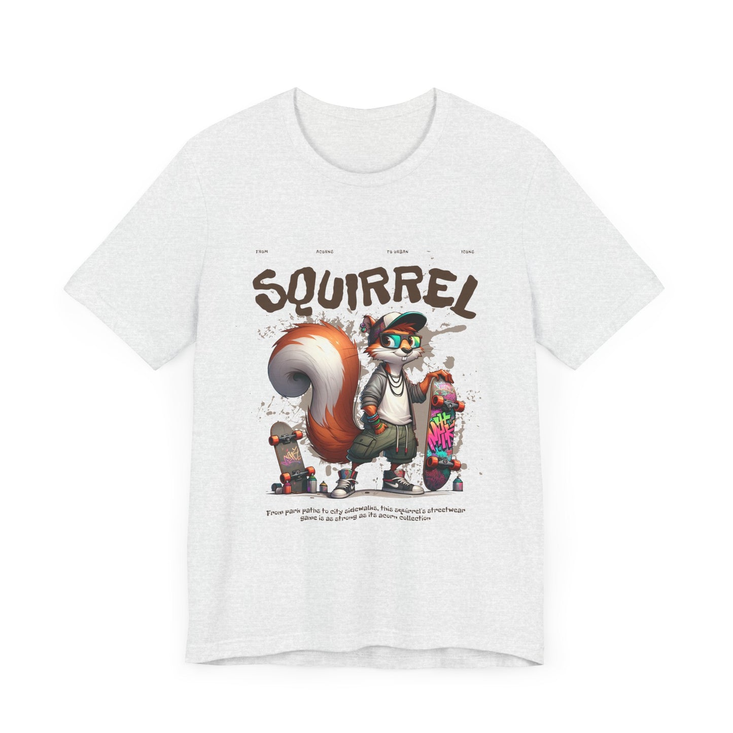 Cool Squirrel Graphic Tee for Skateboard Enthusiasts