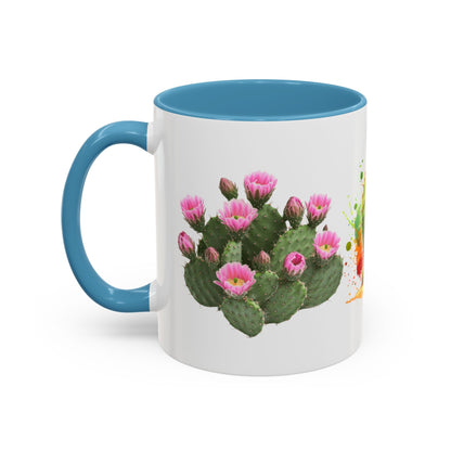 Colorful Cactus Accent Coffee Mug - Perfect Gift for Plant Lovers