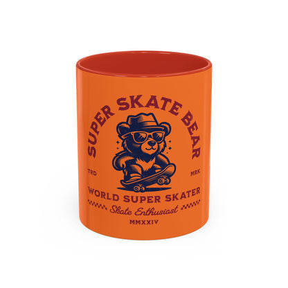 Super Skate Bear Coffee Mug - Fun Gift for Skateboard Enthusiasts