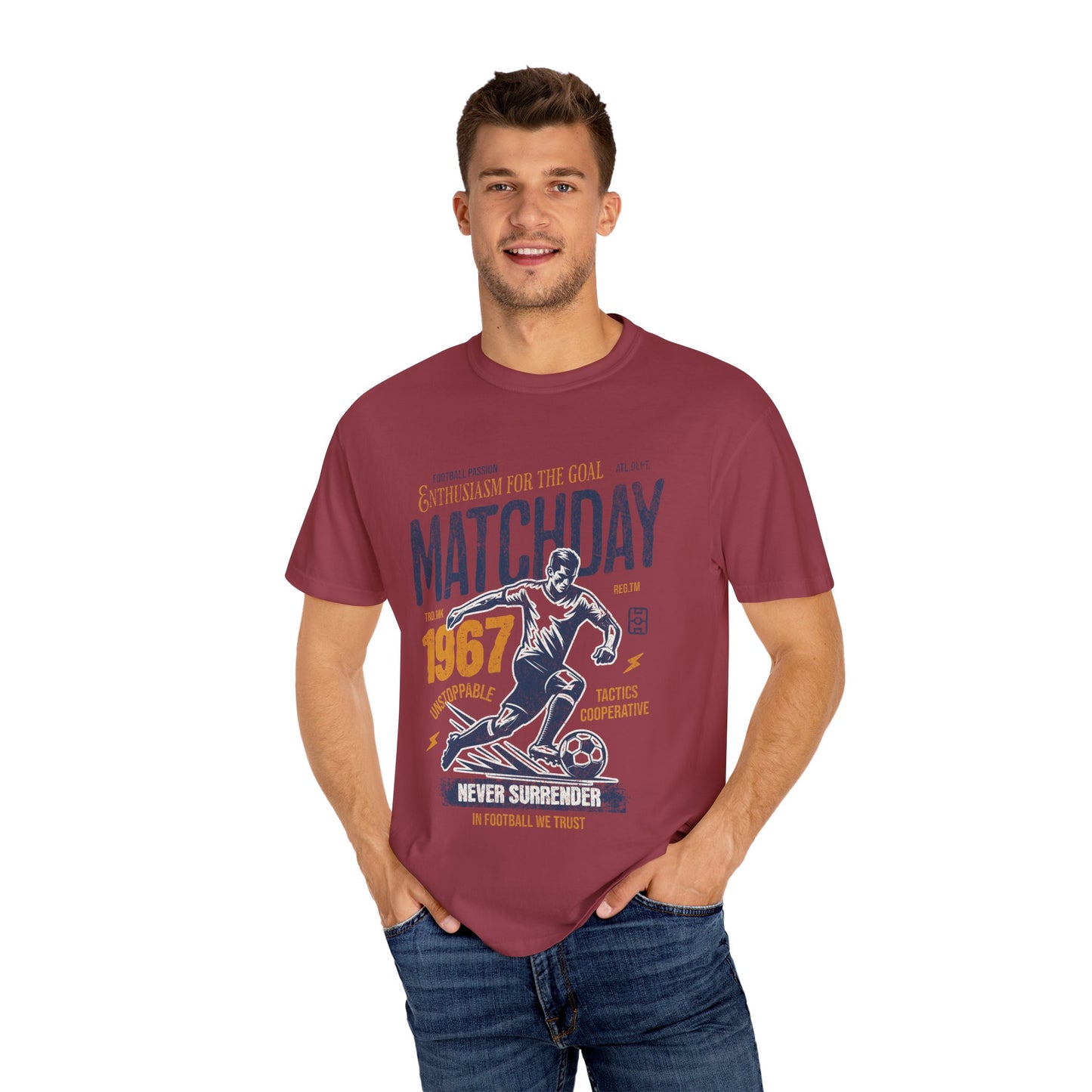 Matchday Enthusiast Unisex Garment-Dyed T-Shirt - Football Passion 1967