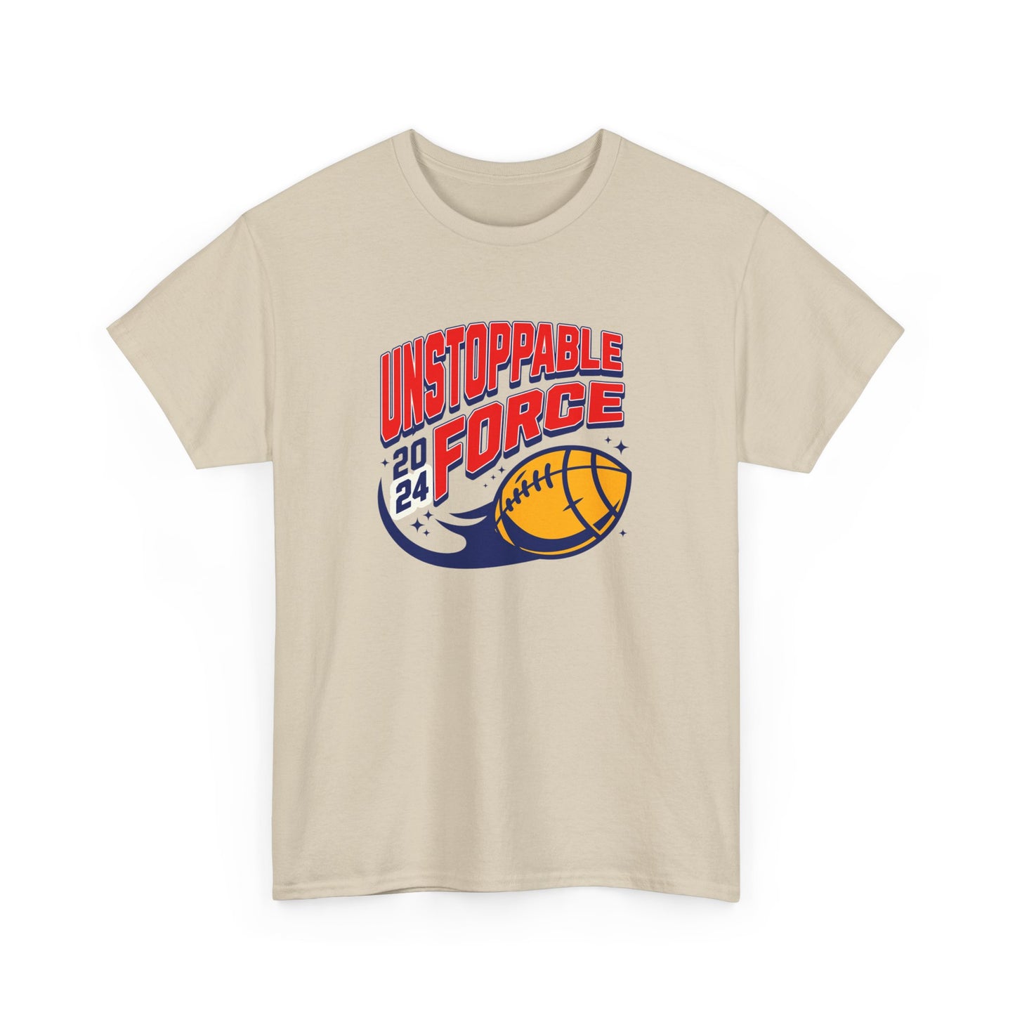 Unstoppable Force Basketball Tee - Men  Heavy Cotton Shirt for Sports Lovers